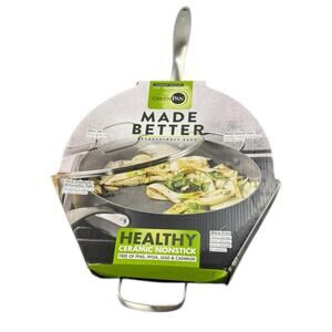 New GreenPan Canterbury 5QT Saute Pan Nonstick Glass Lid